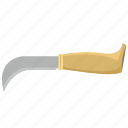 blade, curved, hunter, knife