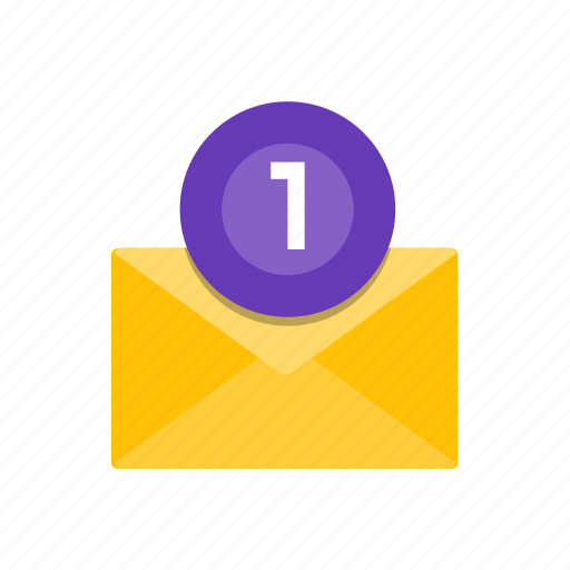 Inbox, mail, message, one, 1 icon - Download on Iconfinder