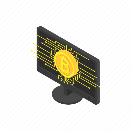Bitcoin, computer, cryptocurrency, device, digital, technology icon - Download on Iconfinder