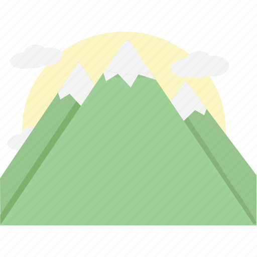 Mountains, orange icon - Download on Iconfinder