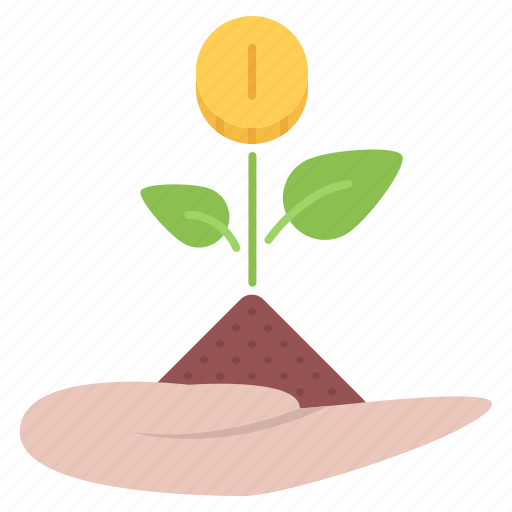 Business, coin, finance, hand, money, plant, startup icon - Download on Iconfinder