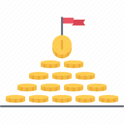 Coin, economy, finance, money, profit, pyramid icon - Download on Iconfinder