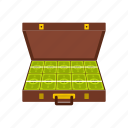 banking, cash, currency, finance, money, object, suitcase