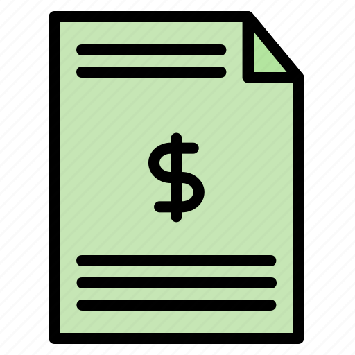 Money, invoice, dollar, bill, payment, receipt icon - Download on Iconfinder