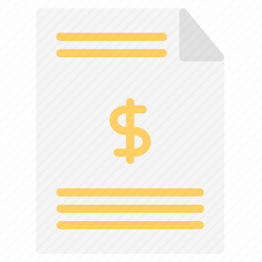 Money, invoice, dollar, bill, payment, receipt, commerce icon - Download on Iconfinder