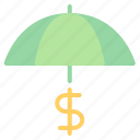 money, money saving, business and finance, finance, risk, umbrella, protect
