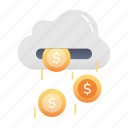 cloud, money, income, earning, finance, internet