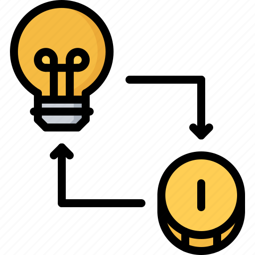 Bulb, coin, economy, exchange, finance, idea, money icon - Download on Iconfinder