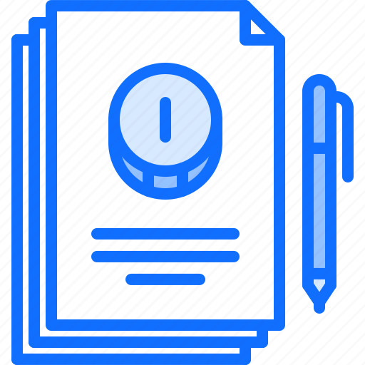 Agreement, coin, contact, economy, finance, money, pen icon - Download on Iconfinder