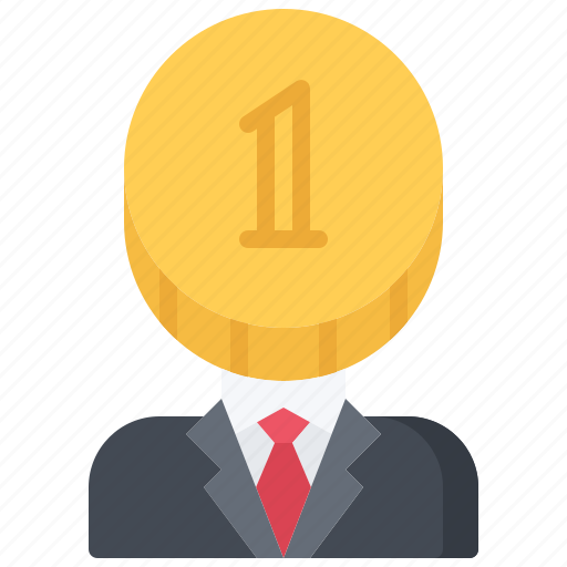 Accountant, coin, economy, finance, financier, head, money icon - Download on Iconfinder