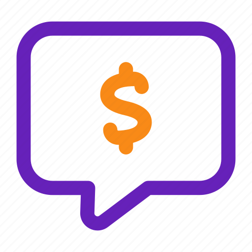 Speech bubble, money, finance, currency, communication icon - Download on Iconfinder