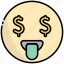 face, money, emoji, finance 