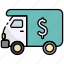 armored truck, truck, logistics, delivery 