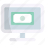 monitor, screen, computer, digital money 