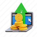 pc, computer, coins, finance