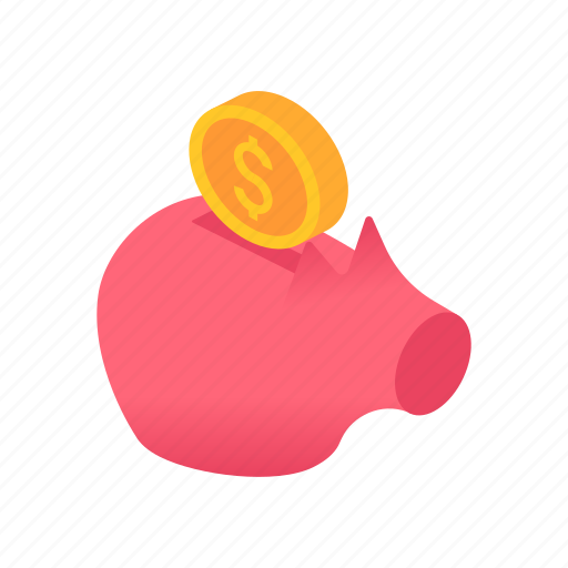 Box, business, coin, finance, isometric, money, pig icon - Download on Iconfinder