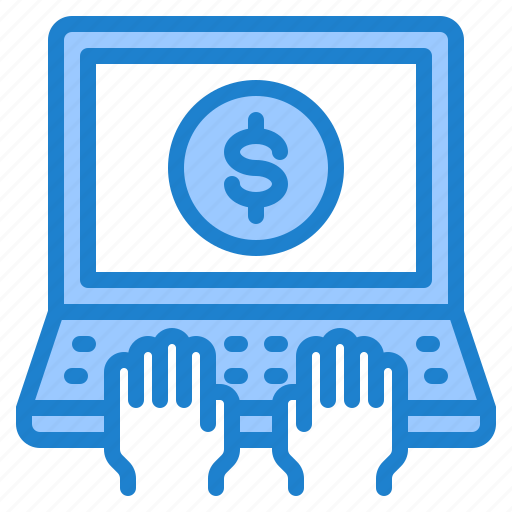 Laptop, money, hand, finance, payment icon - Download on Iconfinder