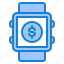 smartwatch, money, pay, payment, clock 