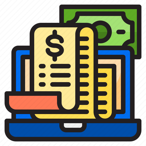 Bill, money, laptop, receipt, payment icon - Download on Iconfinder