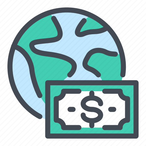 Banking, cash, dollar, earth, globe, money, transfer icon - Download on Iconfinder