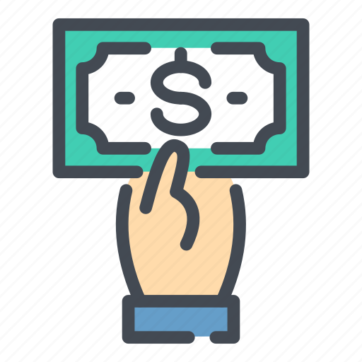 Banking, cash, dollar, hand, hold, money, payment icon - Download on Iconfinder