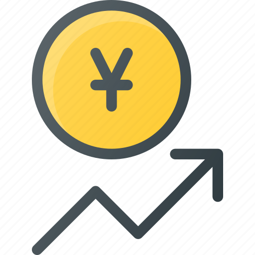 Coins, currency, finance, increase, money, stock, yen icon - Download on Iconfinder