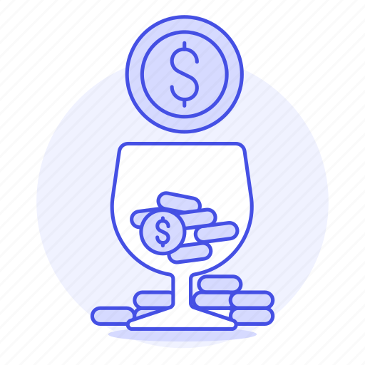 Glass, money, protection, finance, coins, management icon - Download on Iconfinder