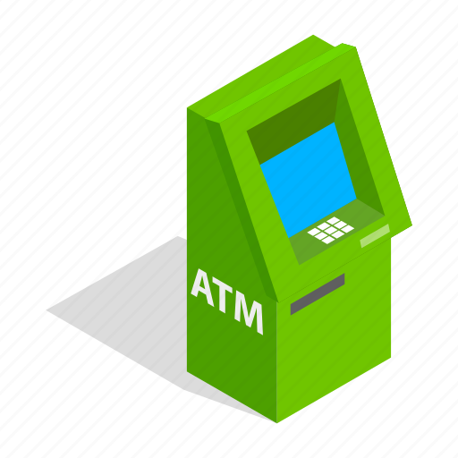Atm, bank, banking, cash, finance, isometric, machine icon - Download on Iconfinder