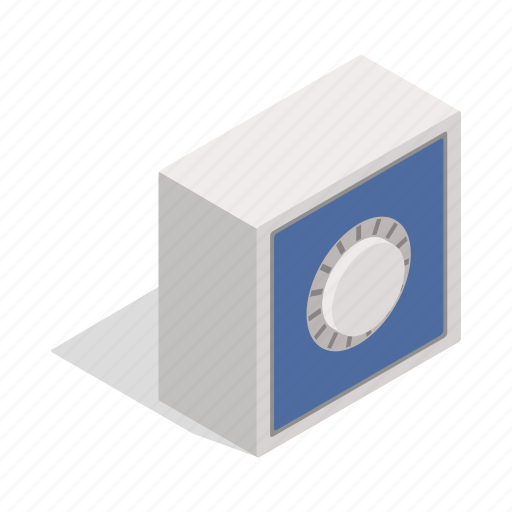 Box, deposit, finance, isometric, metal, safety, wealth icon - Download on Iconfinder