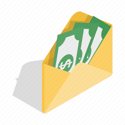 Business, dollar, envelope, finance, isometric, money, purse icon - Download on Iconfinder