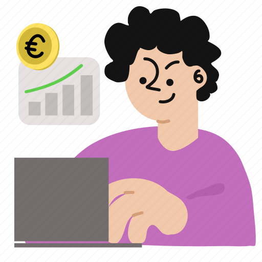 Finance, planing, euro, business, currency, growth, analytics illustration - Download on Iconfinder