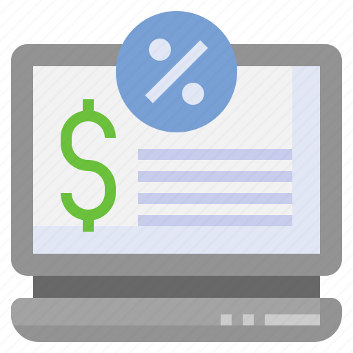 Laptop, cheap, business, finance, percentage icon - Download on Iconfinder