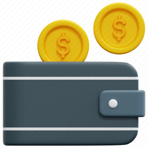 Savings, wallet, money, finance, cash, currency, payment 3D illustration - Download on Iconfinder