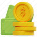 money, investment, finance, cash, currency, payment, 3d, illustration