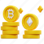 cryptocurrency, coin, money, finance, cash, currency, payment, 3d, illustration 