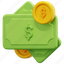 moneys, coin, money, finance, cash, currency, payment, 3d, illustration 