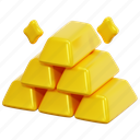 gold, bar, money, finance, cash, currency, payment, 3d, object 