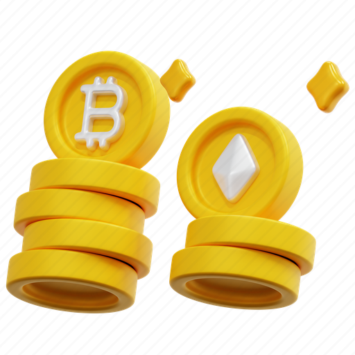Cryptocurrency, coin, money, finance, cash, currency, payment 3D illustration - Download on Iconfinder
