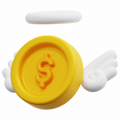 Flying, coin, money, finance, cash, currency, payment 3D illustration - Download on Iconfinder