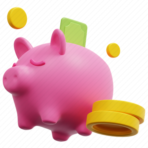 Piggy, bank, banknote, money, finance, cash, currency 3D illustration - Download on Iconfinder