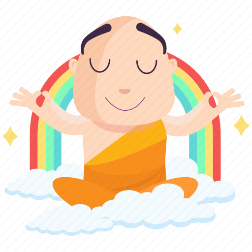 Emoji, emoticon, meditation, monk, smiley, sticker icon - Download on Iconfinder