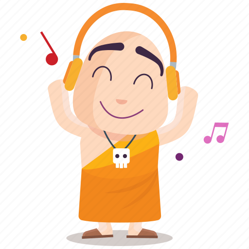 Emoji, emoticon, monk, music, smiley, sticker icon - Download on Iconfinder