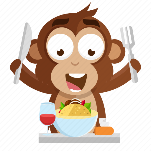 Emoji, emoticon, food, meal, monkey, sticker icon - Download on Iconfinder