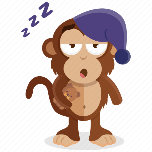 Emoji, emoticon, monkey, sleepy, sticker, tired icon - Download on Iconfinder