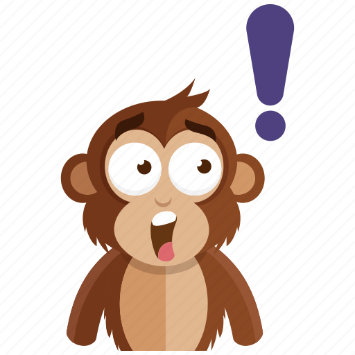 Emoji, emoticon, monkey, sticker, surprise icon - Download on Iconfinder