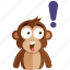 emoji, emoticon, monkey, sticker, surprise 