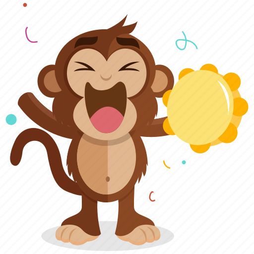 Celebrate, emoji, emoticon, monkey, music, sticker, trumbone icon - Download on Iconfinder