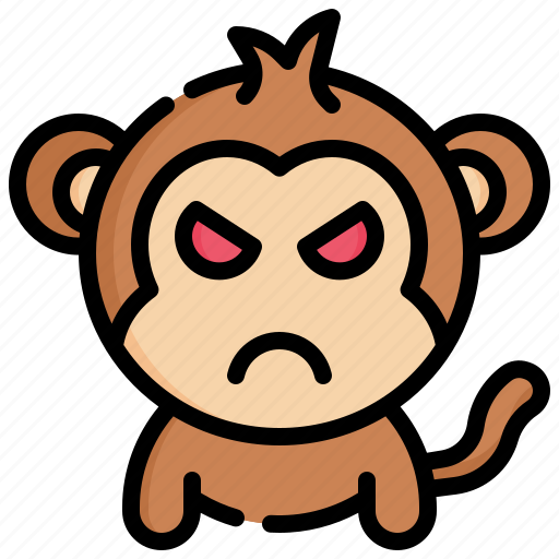 Angry, emoticons, feelings, emoji, monkey icon - Download on Iconfinder