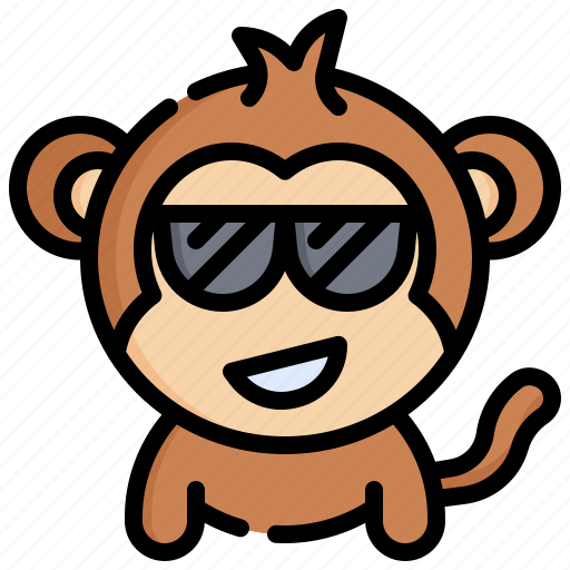 Cool, emoticons, feelings, emoji, monkey, face icon - Download on Iconfinder