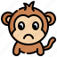 disappointed, emoticons, feelings, emoji, monkey 